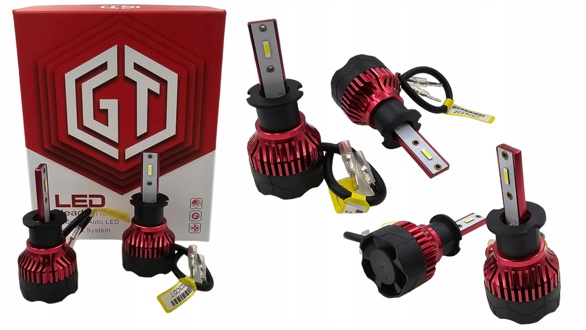 Led Žárovky Gt H3 Csp Headlight Zes Cree Ultra Silné světlo +300% IP68