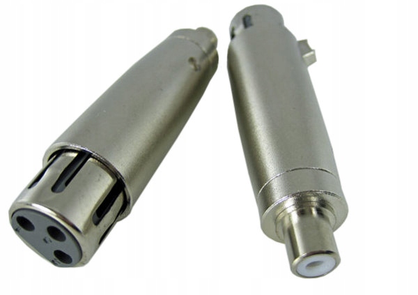 

adapter gniazdo Rca chinch gniazdo 3 pin Xlr
