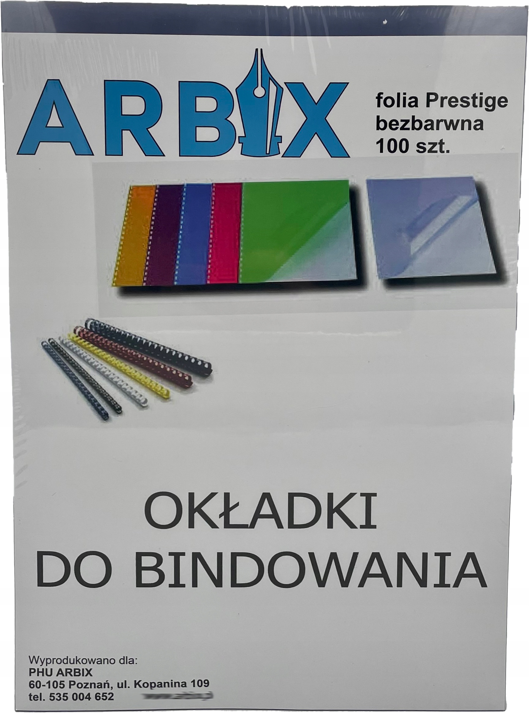 Folia do bindowania A4 200mic. 100szt. - Bezbarwna