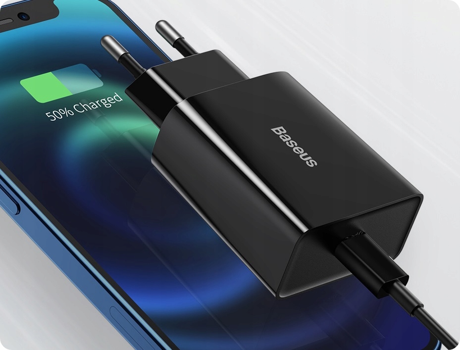 BASEUS SZYBKA ŁADOWARKA SIECIOWA ZASILACZ USB-C TYPE-C 20W PD QC 3.0 Kod producenta CCFS-SN01