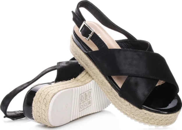 

Czarne Sandały Na Platformie Espadryle 39