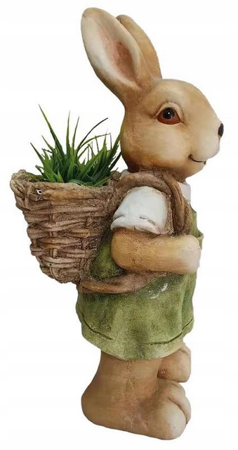 

Zajączek Z Koszyczkiem Ozdoba Figurka Do Ogrodu