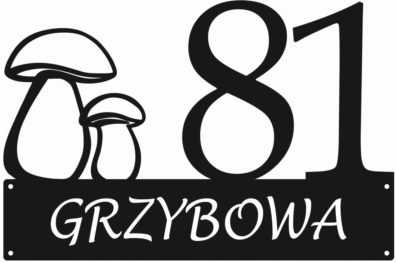 Číslo Na Dom 48 cm Tabuľa Adresa Ocel 2 mm Grafika 65