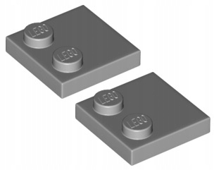 

Lego Płytka 2x2/2 Wypust J. Szara 33909/6212077 x2