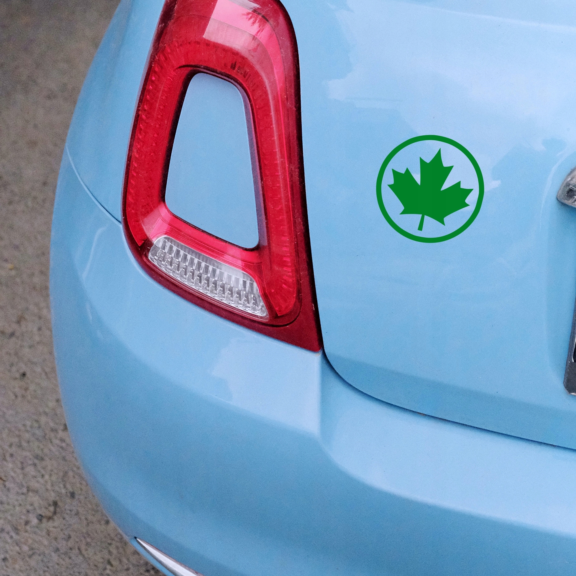 2x Naklejka na samochód Zielony listek liść 11x11 cm Długość 11 cm