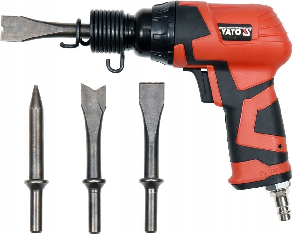 YATO KPL. MŁOTEK PNEUMATYCZNY DO SWORZNI DRĄŻKÓW PRZEGUBÓW DO RDZY 4 DŁUTA Marka Yato