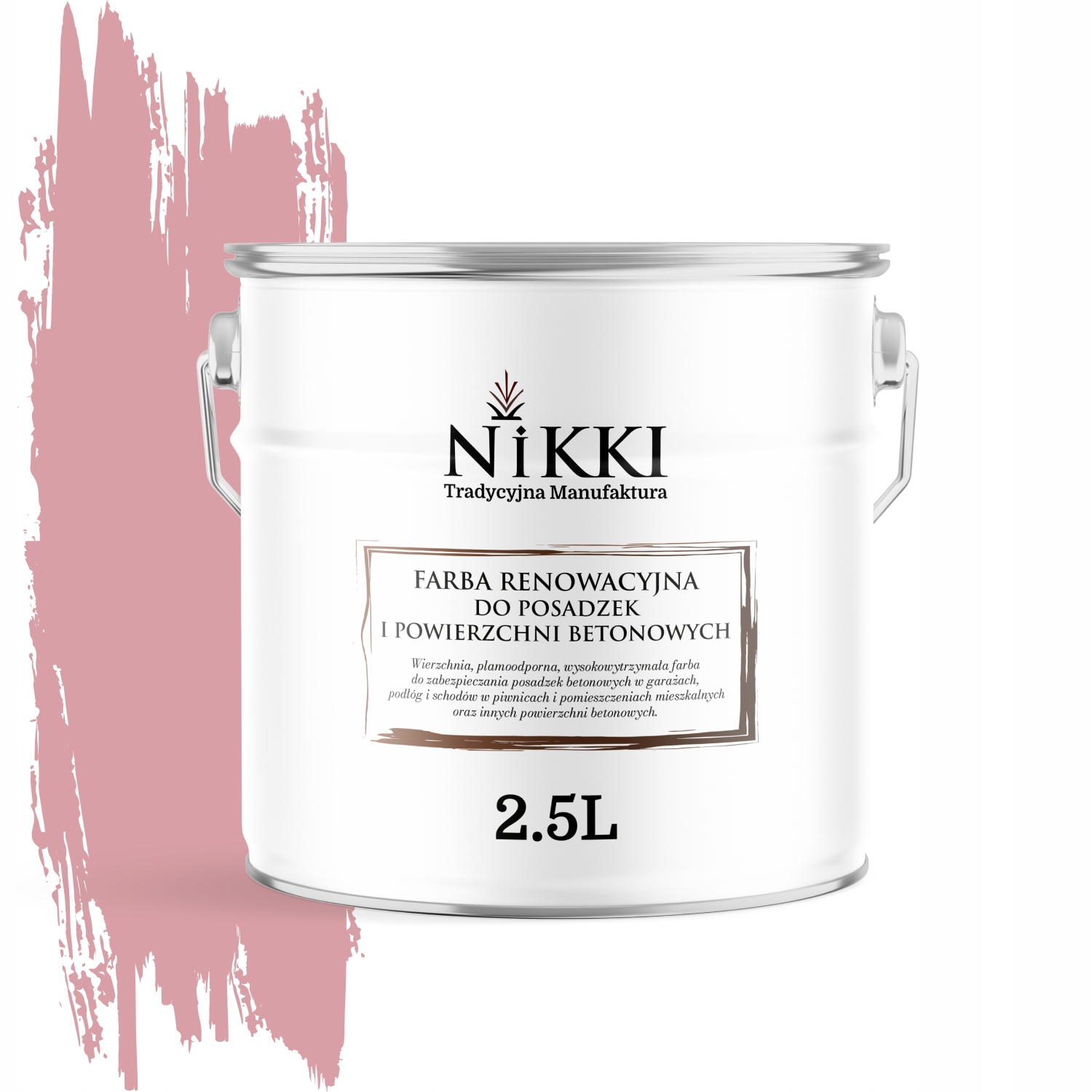 Farba Na Renováciu Betónových Podláh 2,5 L Ružová Svetlá RAL3015 Vysoký Lesk