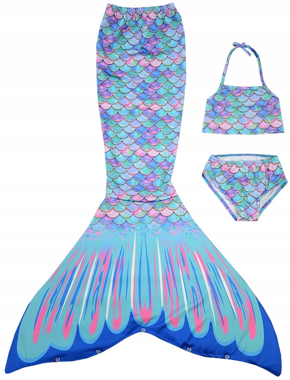 DWUCZĘŚCIOWY strój kąpielowy syrenka 9/10 H503J