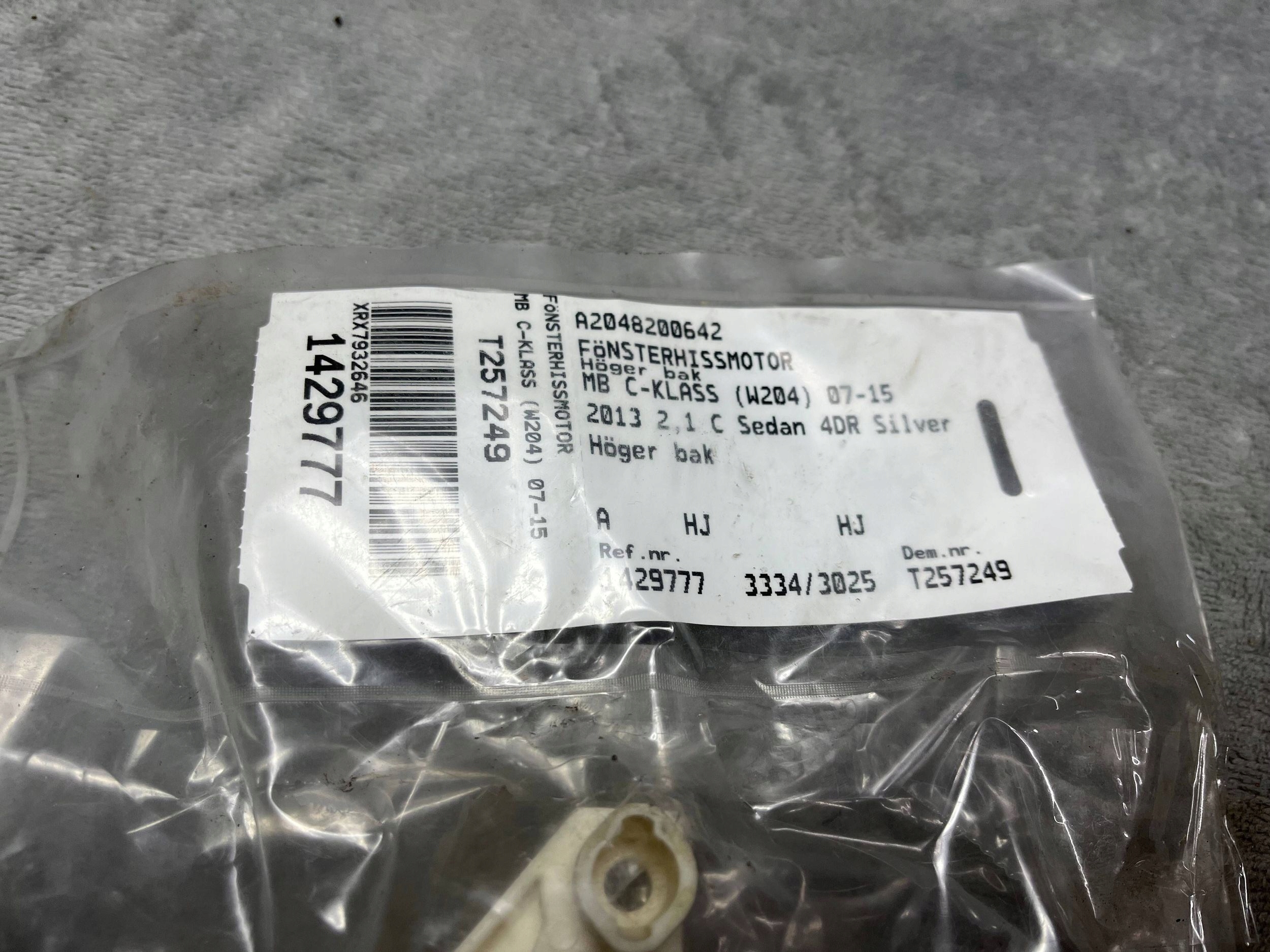 mini motor windows PT A2048200642 MERCEDES C-KLASA W204 !J