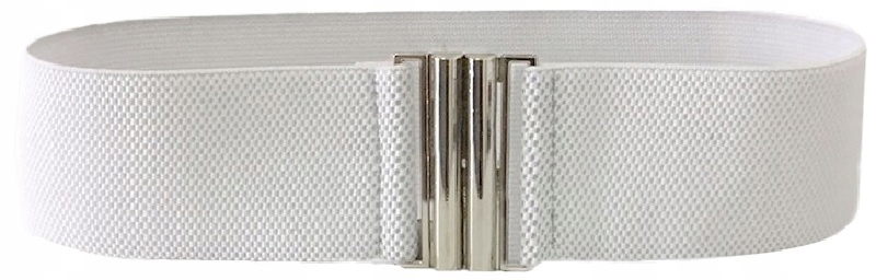 PASEK DAMSKI SZEROKI 7CM BIAŁY GUMA ELASTYCZNY