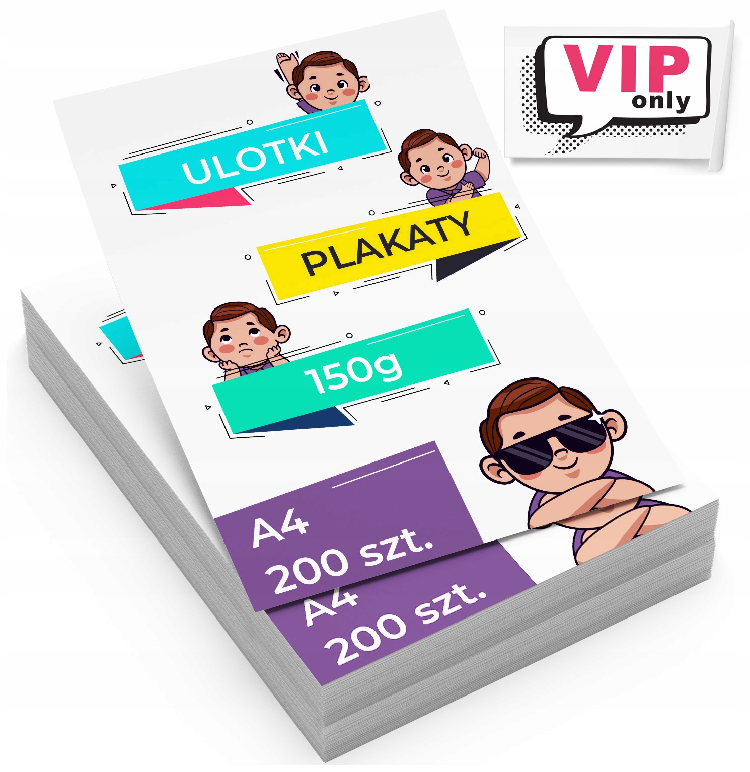 

Plakaty A4 150g Full Kolor 200 szt. ulotki druk