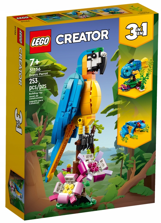 

Lego Klocki Egzotyczna Papuga 31136 Creator