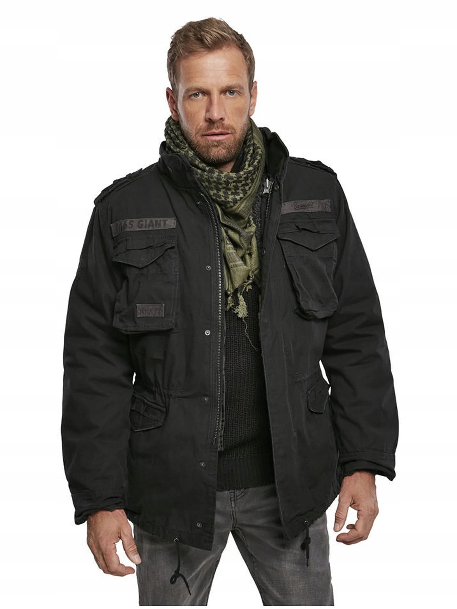 Brand It Pánská Teplá Bunda Černá S Logem M 6FA