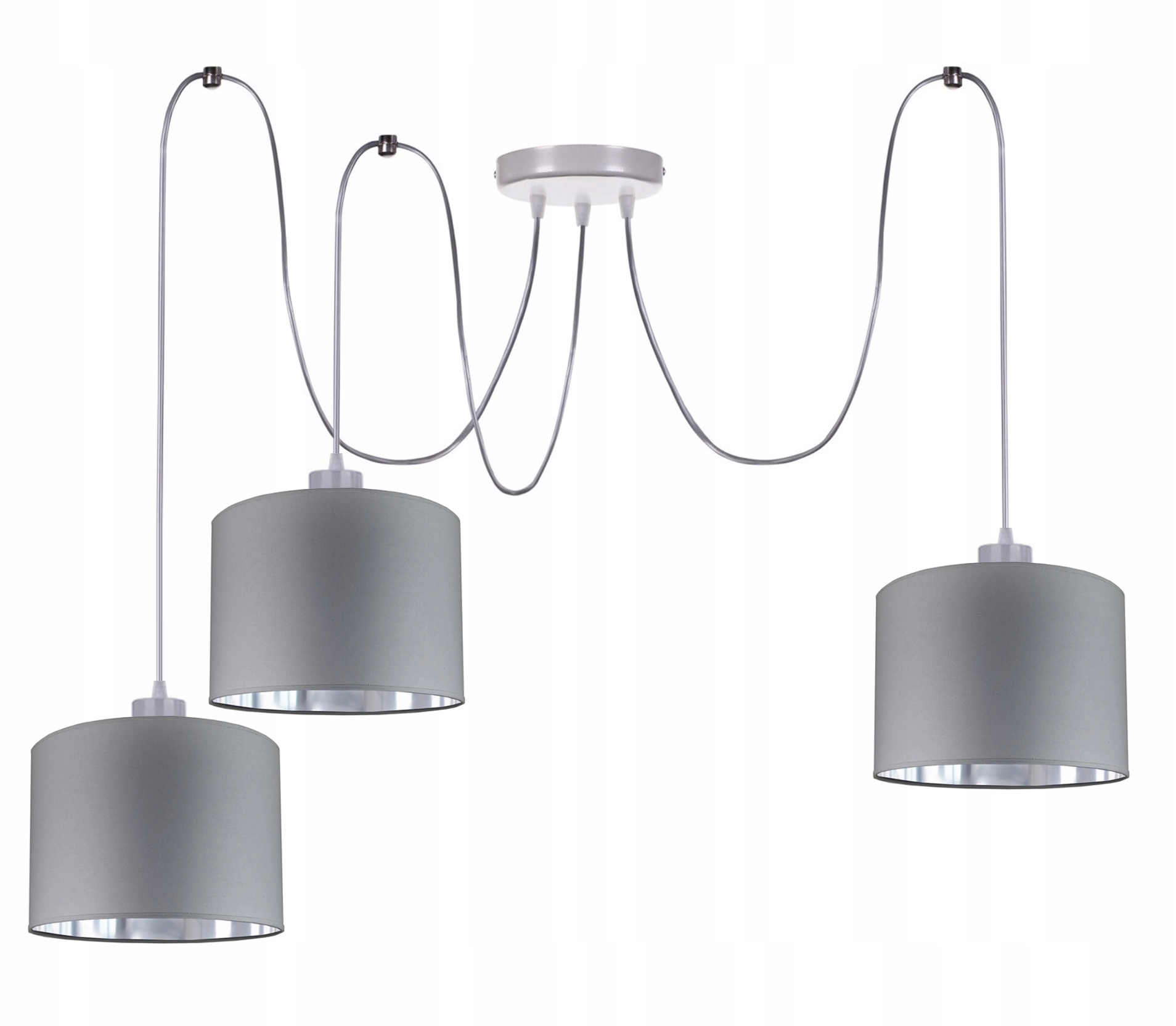 

Lampa Wisząca Sufitowa Żyrandol Nowoczesna Szara