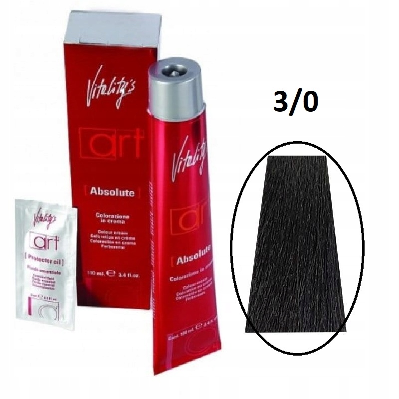 

Profesjonalna farba do włosów Vitalitys 3/0