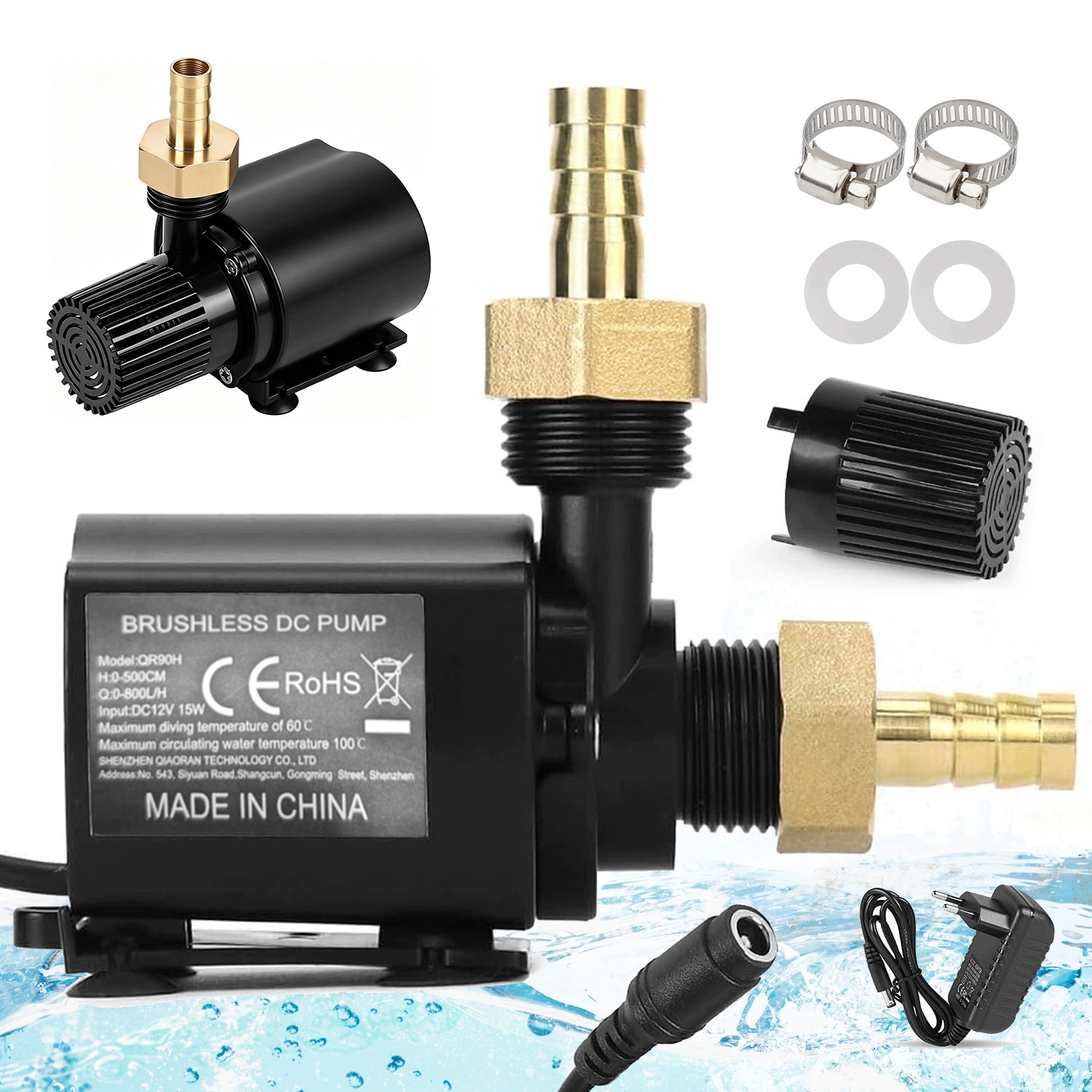Vodní Čerpadlo 12V 5 Rychlostních Stupňů Tiché Ponorné Do Jezírka Hydroponie