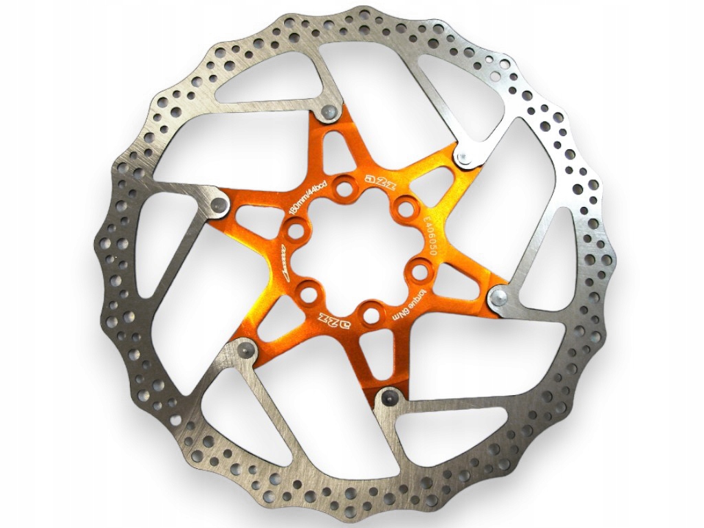 Mocna Rowerowa Tarcza Hamulcowa Aluminiowy Pająk A2Z Atd Orange 180mm