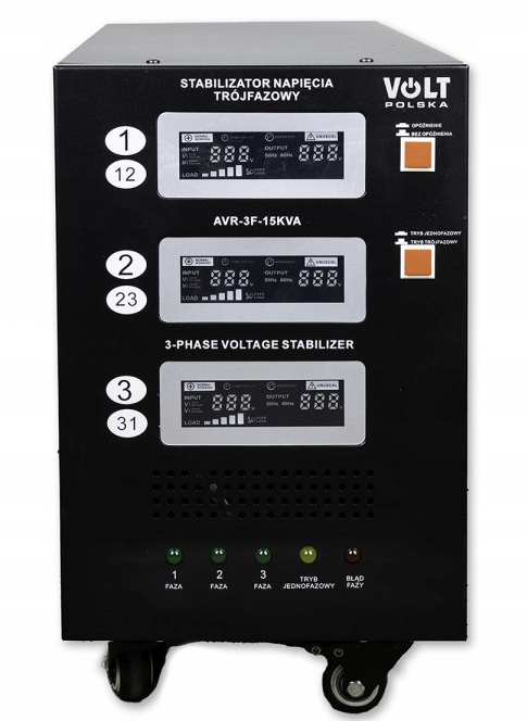 STABILIZATOR NAPIĘCIA AVR PRO 15kVA TRÓJFAZOWY 3% Marka Volt Polska