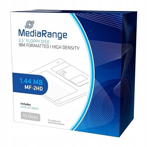 

MediaRange Dyskietki 2HD 1,44MB Ibm Nowe 10 szt