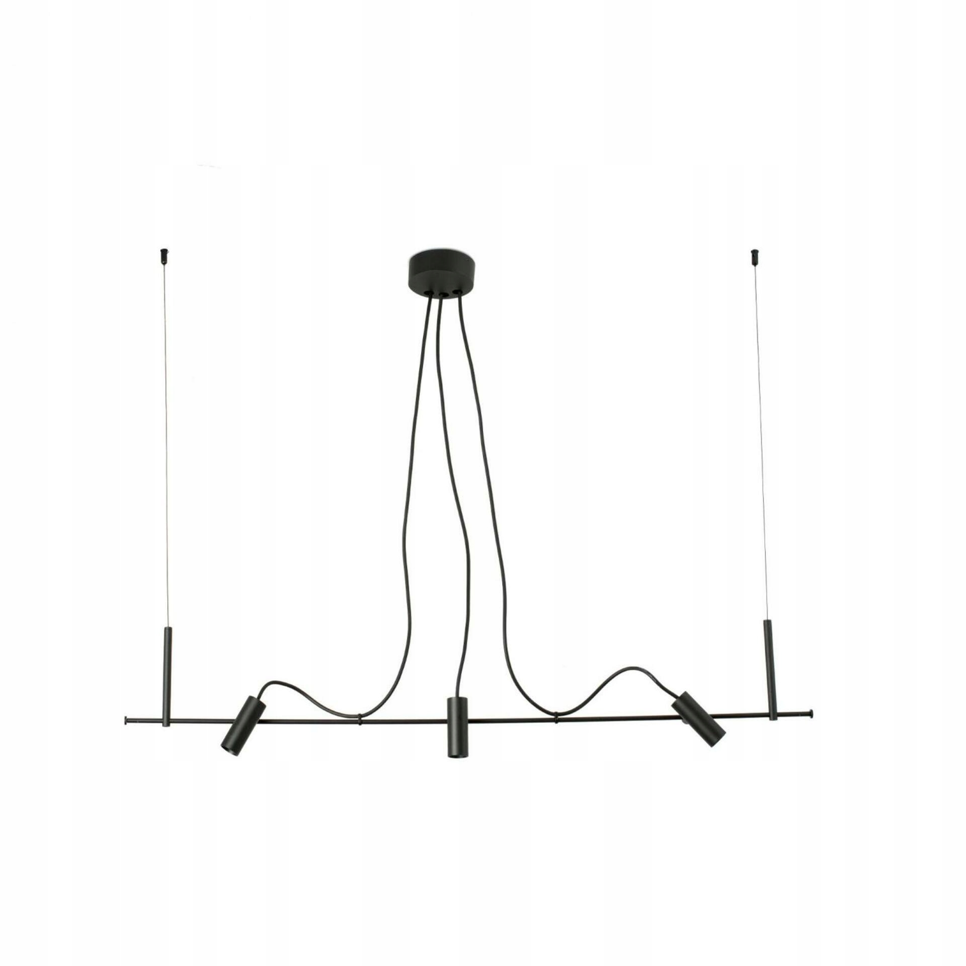 Závesné Led svietidlo Faro Clap, lineárne, čierne, 3x6W, 3000K, IP65