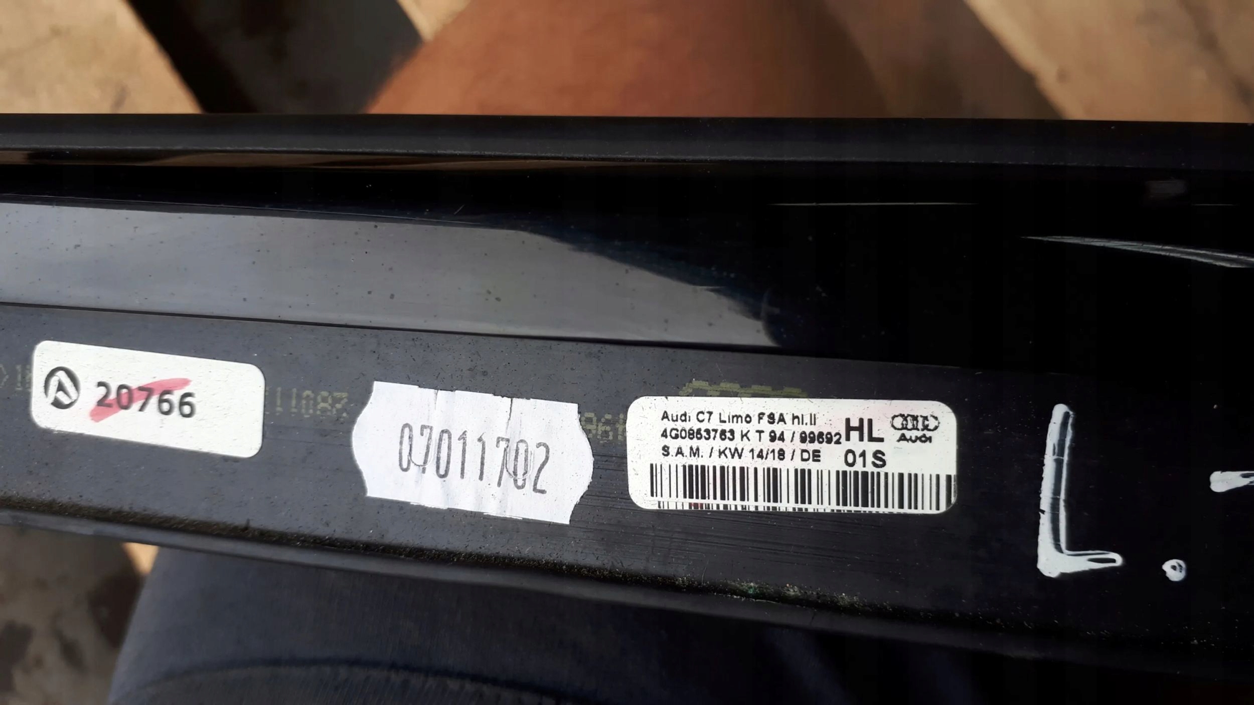 S6 C7 4G A6 moulding dust left rear part SLINE