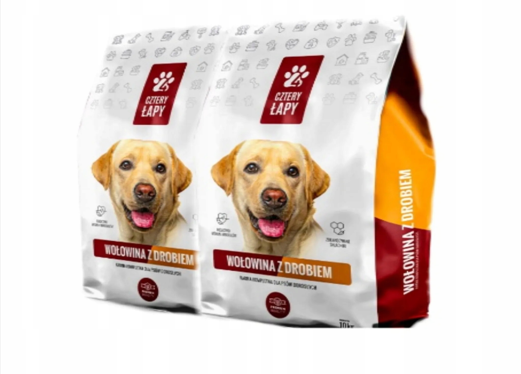 Levně Cztery Łapy Premium hovězí/Drob10 kg X 2KS