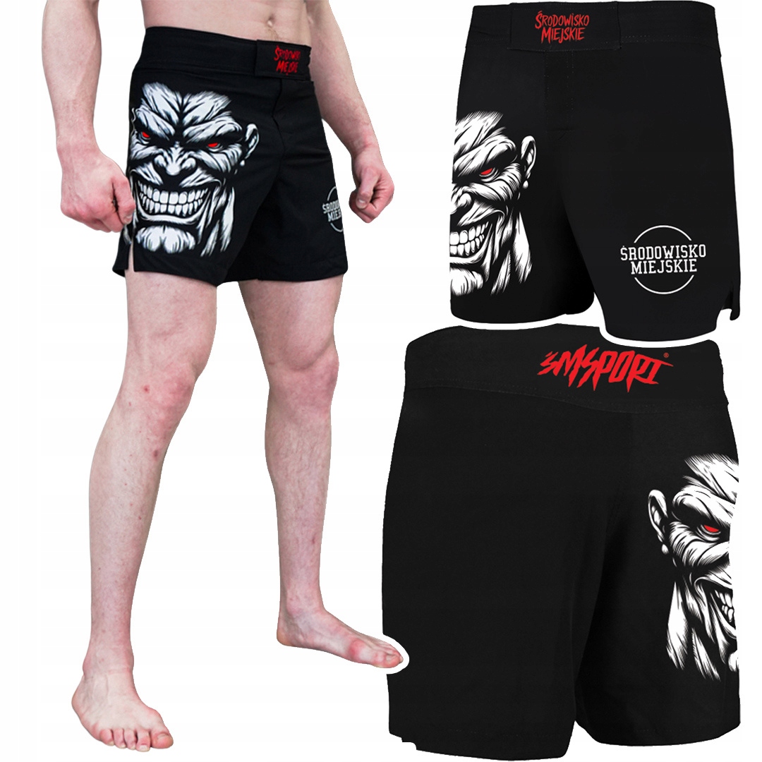 Spodenki treningowe Mma Środowisko Miejskie Monster Czarne r. XL