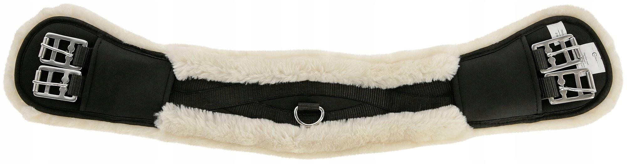 Jezdecký pás 50 cm s umělou kožešinou, černý Covalliero