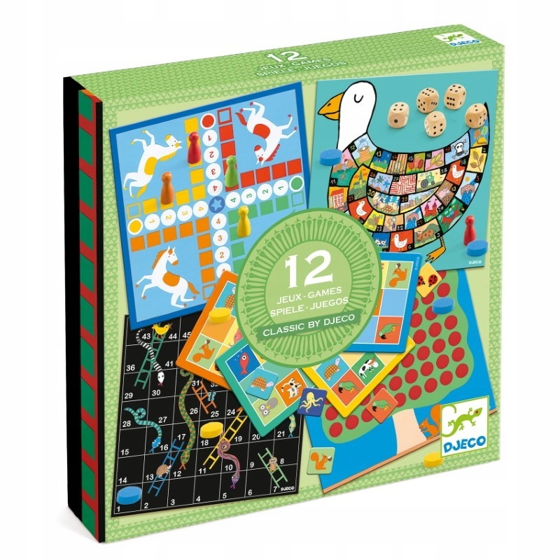 Djeco Zestaw 12 gier Classic Box