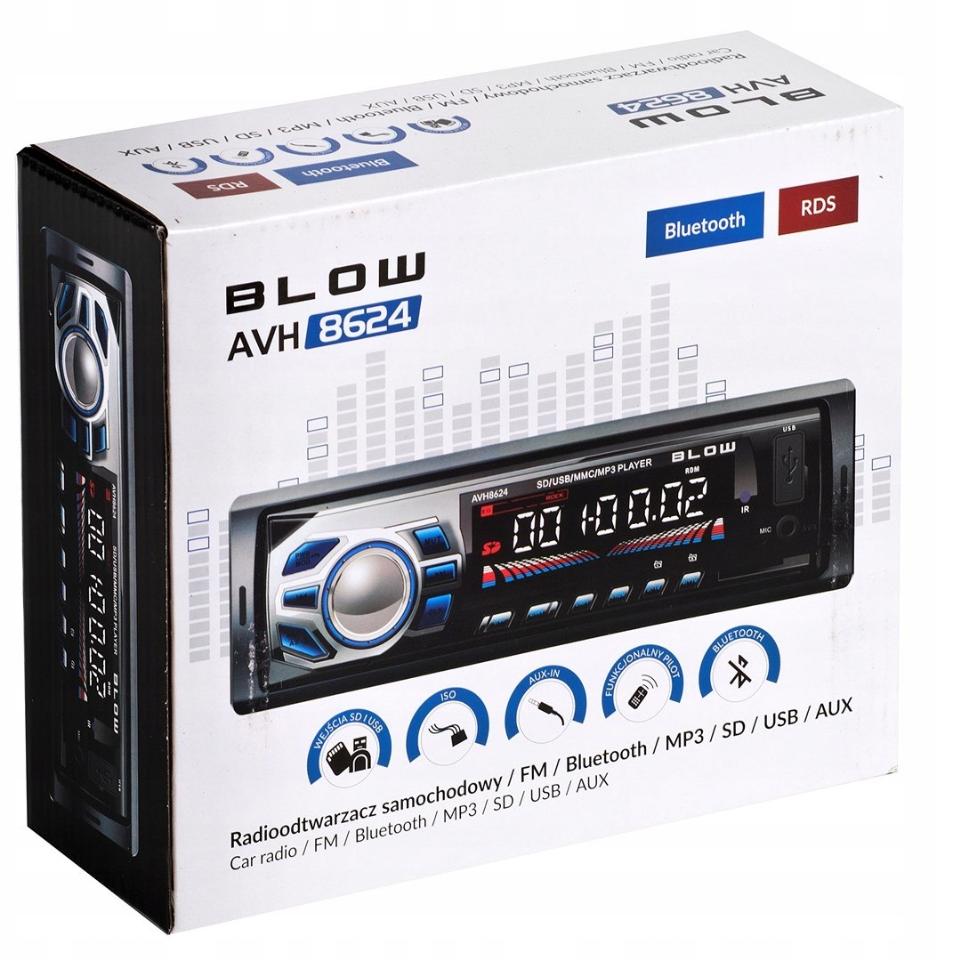 Radioodtwarzacz Blow AVH-8624 AVH-8624 (Bluetooth, Usb Aux karty Sd)