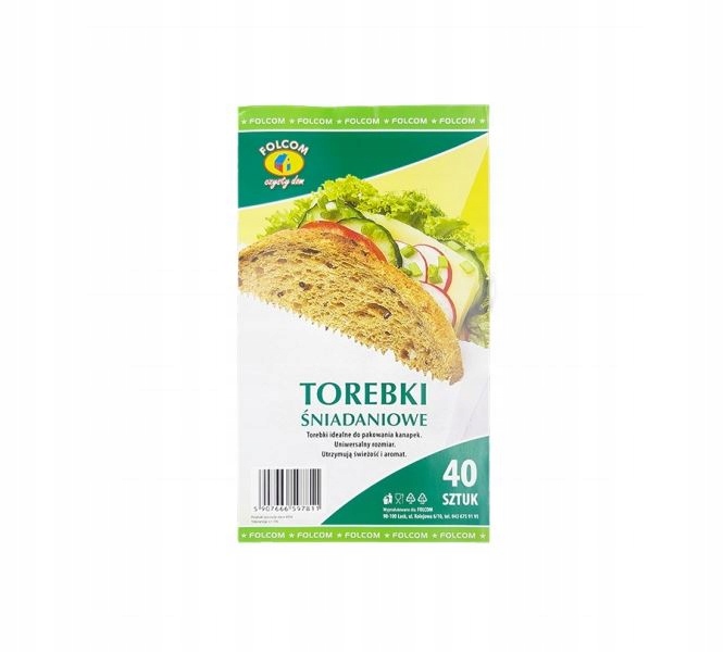 

Torebki Śniadaniowe Papierowe 40 Szt Folcom
