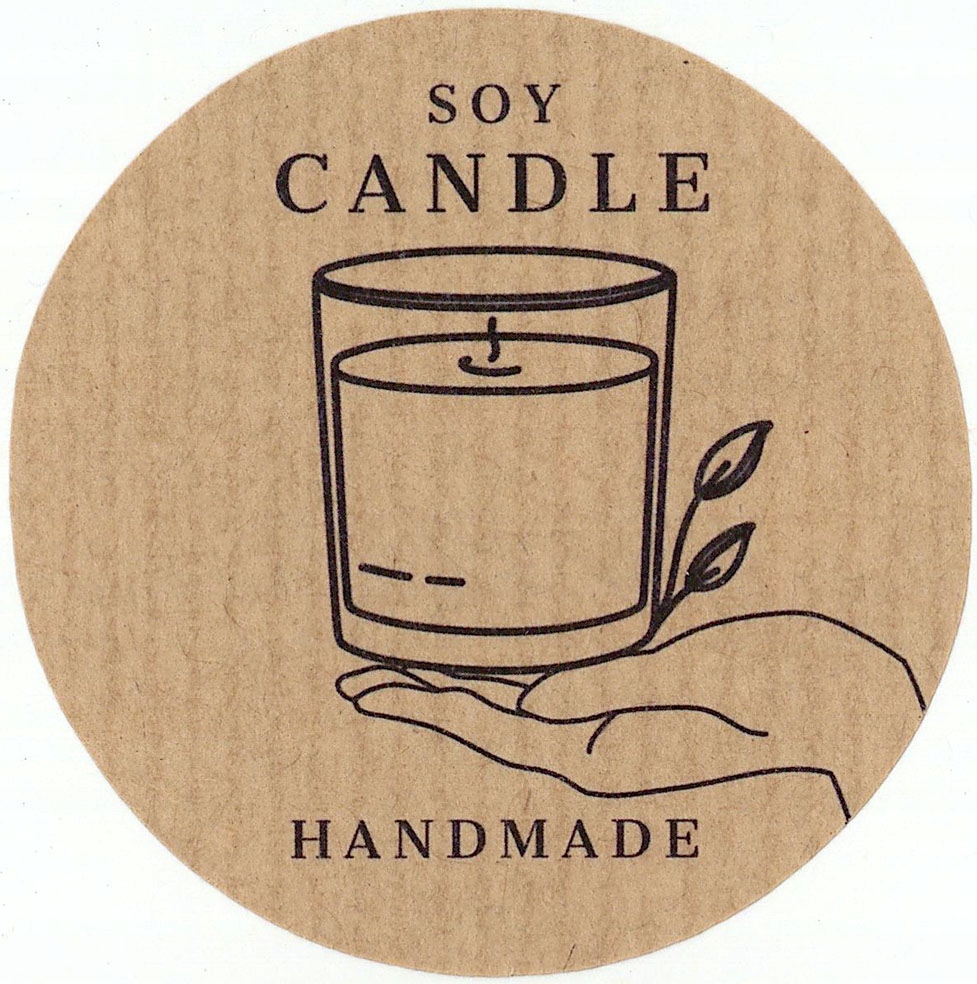 

Naklejki kraft Soy Candle Handmade HK25 20SZT
