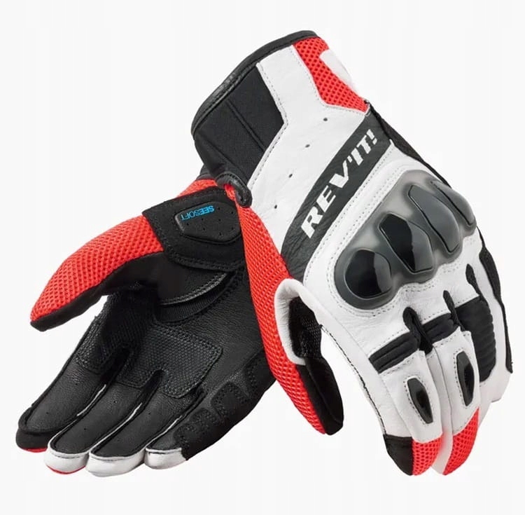 Rev'it Ritmo Pánske Motocyklové Rukavice Krátke Čierne Červené 3XL