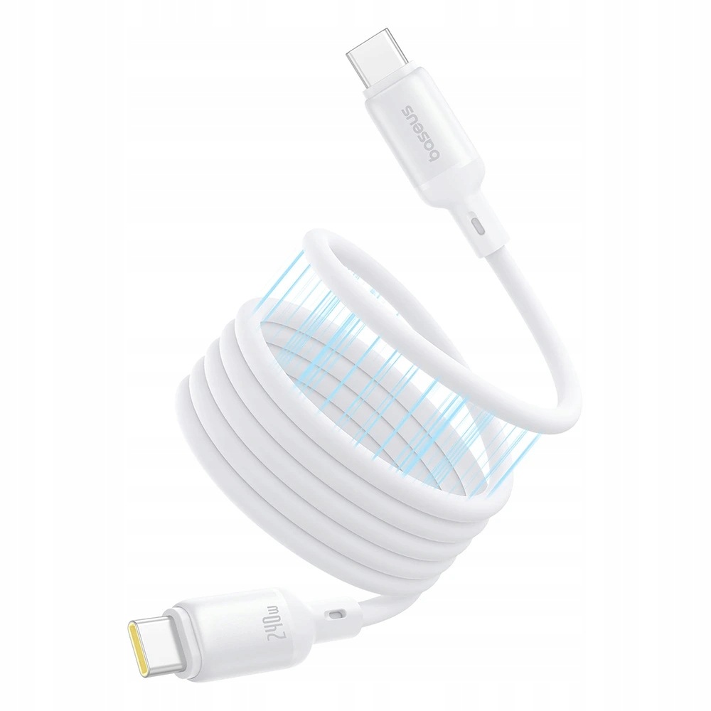 Baseus Data Cable kabel do danych Usb-c Usb-c 240 (480 Mb/s), 1 biały