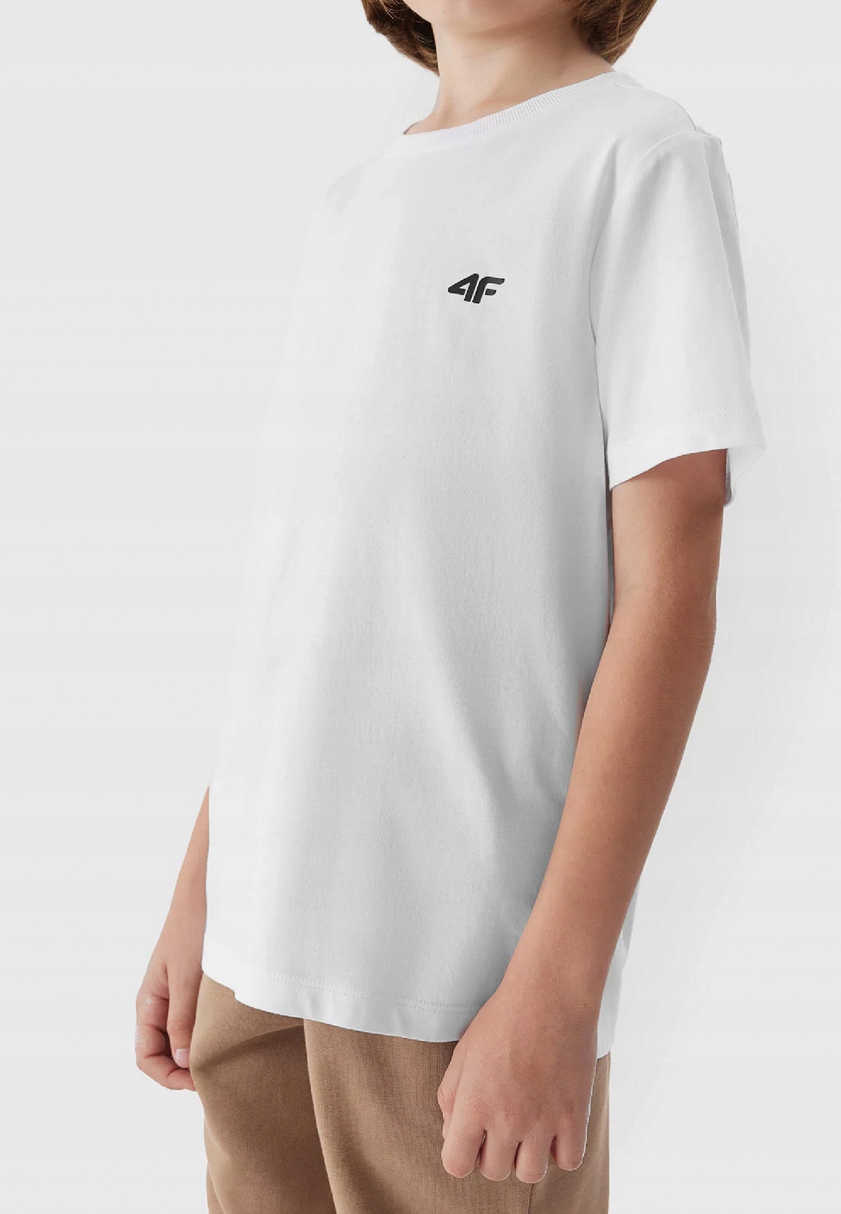 Koszulka Chłopięca 4F T-shirt Dziecięcy basic biały sportowy na WF logo 128 Stan opakowania oryginalne