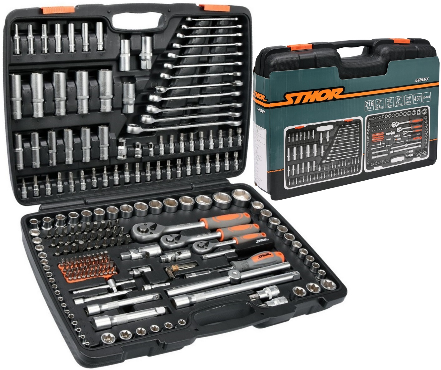 

Sthor Zestaw Narzędziowy 216cz Walizka Jak YT-3884