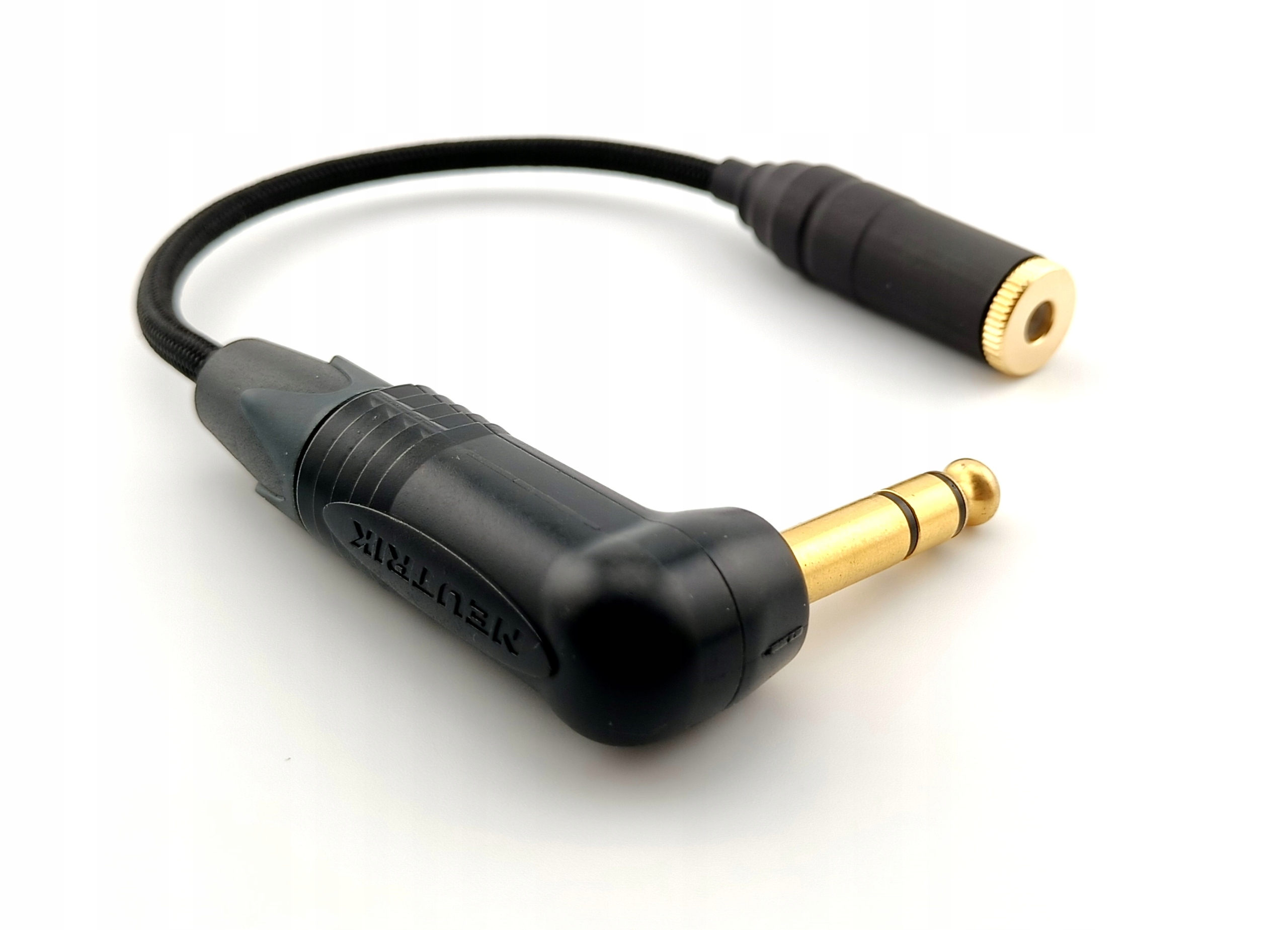 Vyvážený Adaptér 4,4 mm 6,3 mm úhlový Neutrik oplet barvy