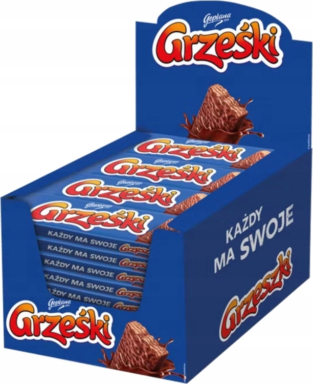 Levně Goplana Grześki Oplatek plněný kakaovým krémem v čokoládě 36g 36 Ks