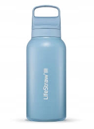 Kovová filtračná fľaša Fľaša Na Pitie na vodu LifeStraw Go 2.0 1L 1000ml modrá