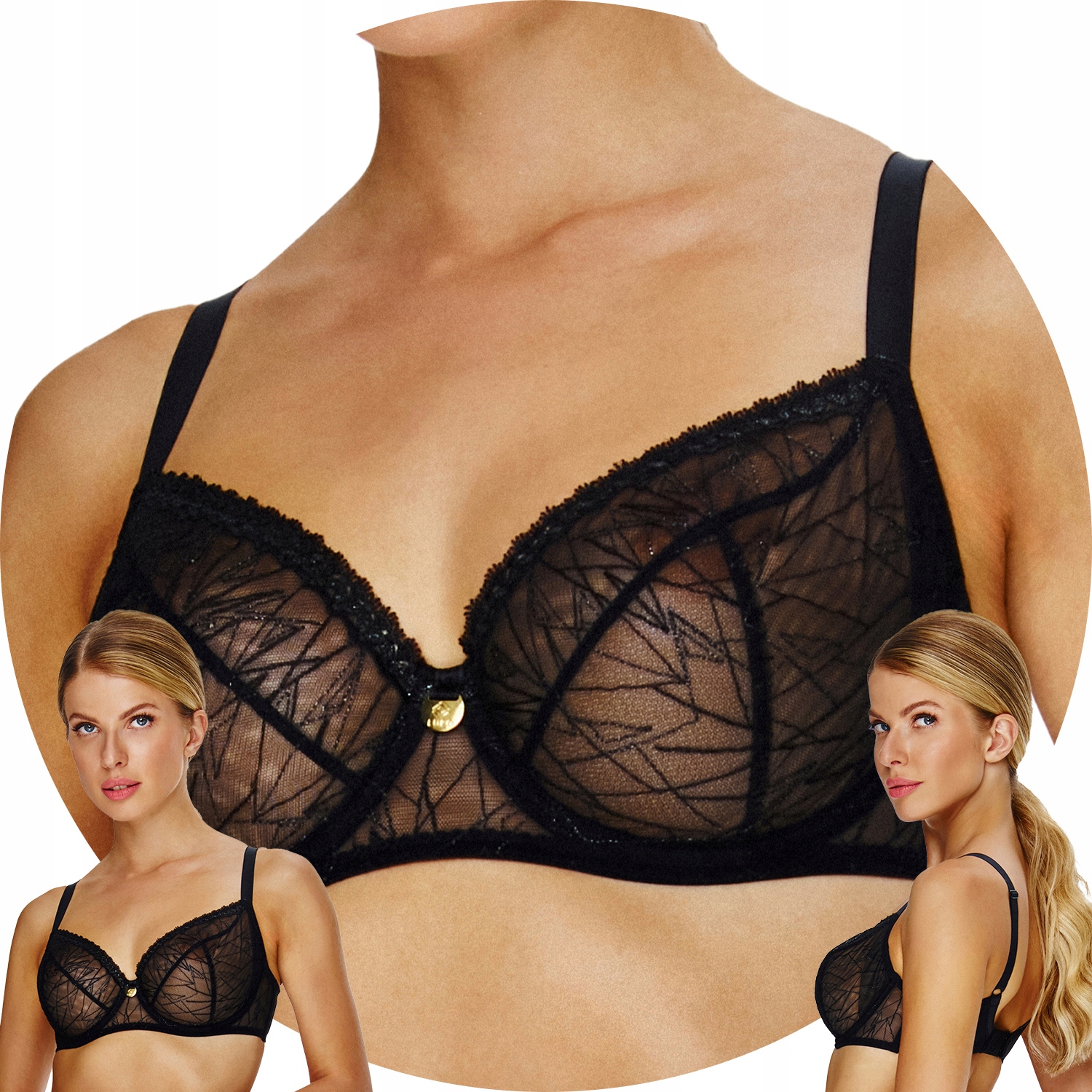 Lupo 2561 Měkká podprsenka černá 80J