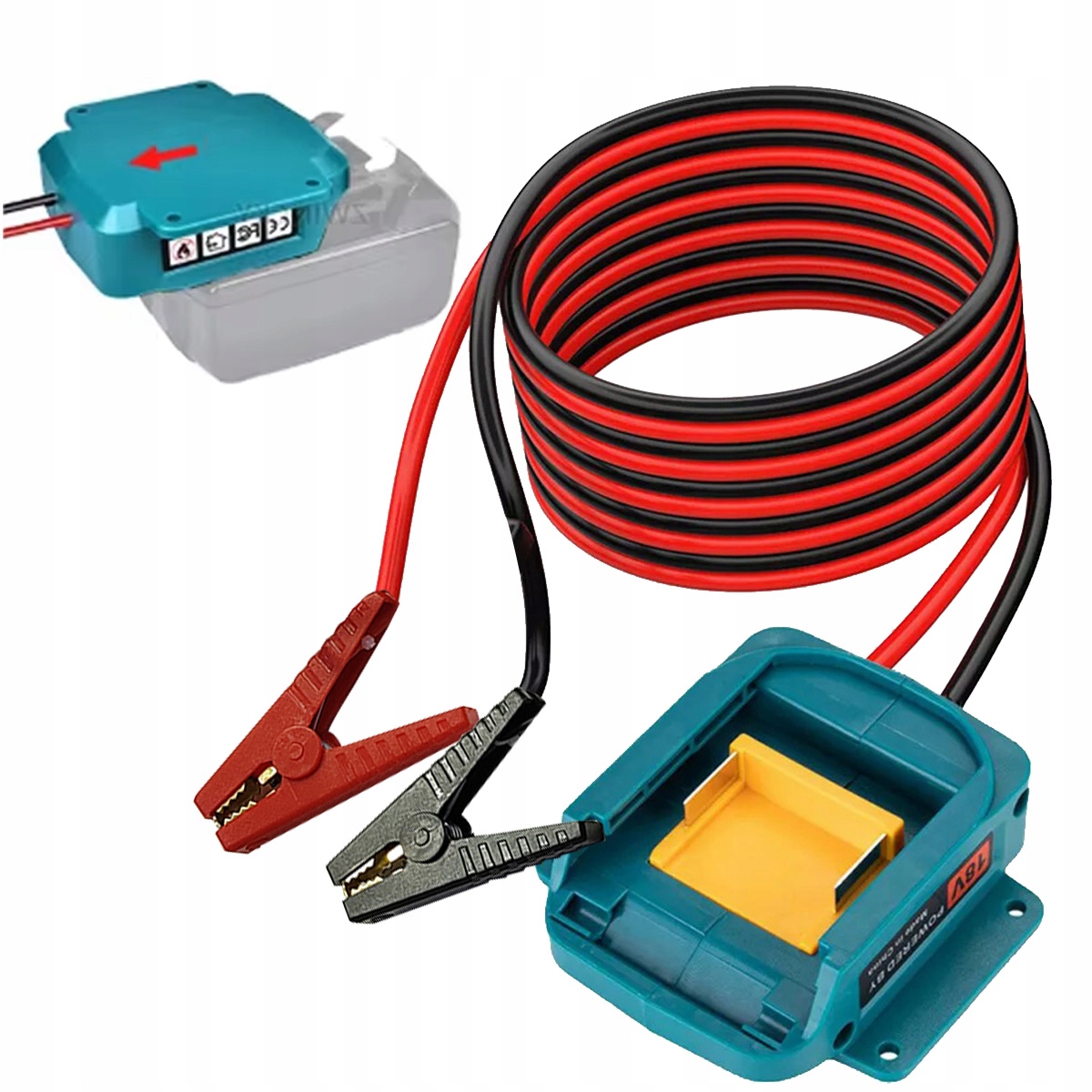 Adapter Do Makita 18V Kabel Zworkowy Ładowarka Samochodowa Jump Starter