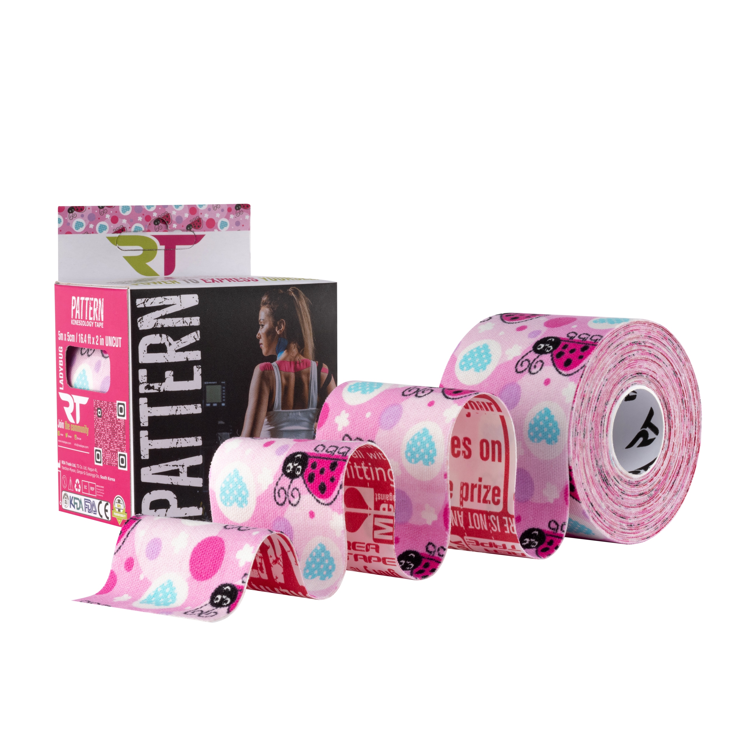 Лента Tejp Kinesiology Rea Tape Pattern [божьи коровки]