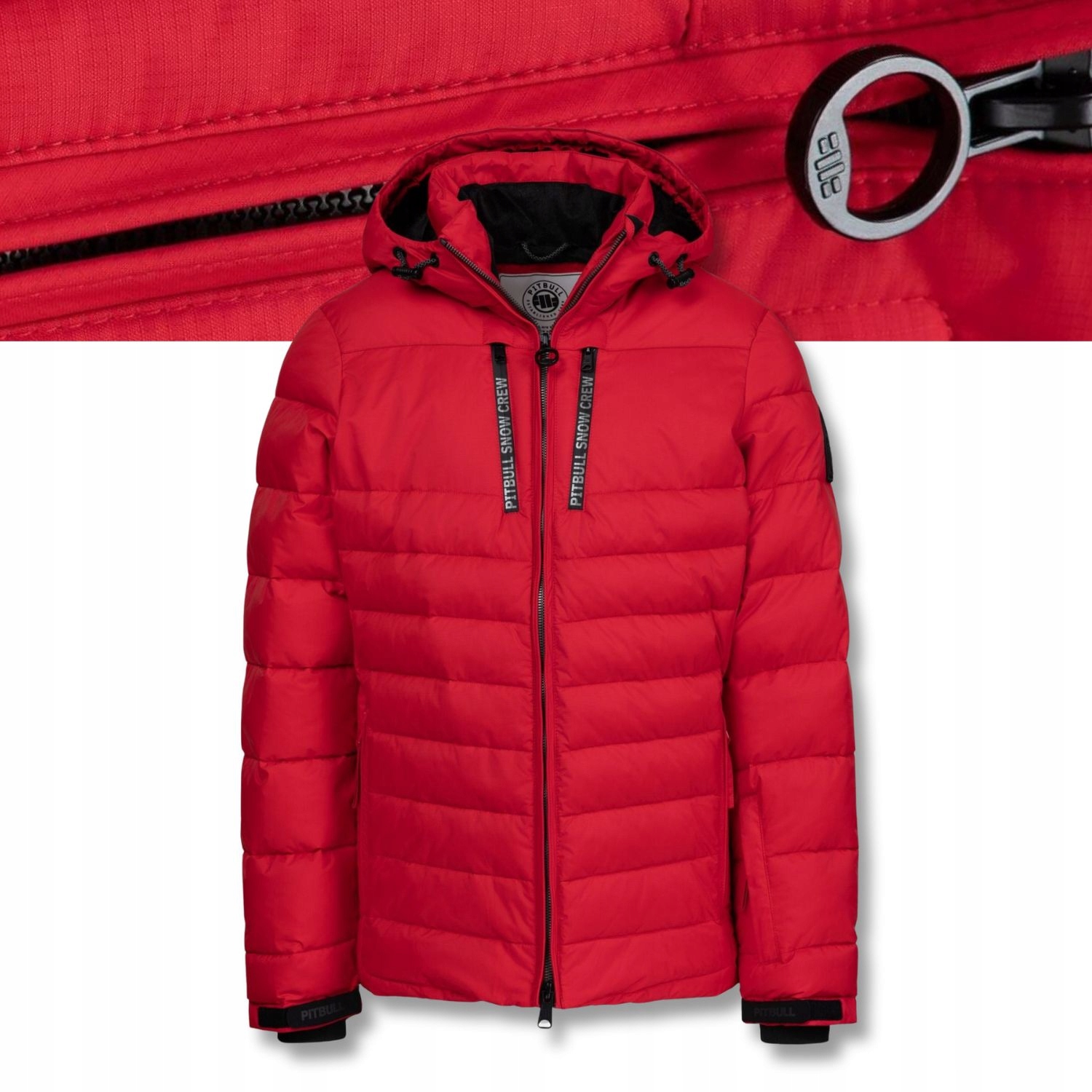 Pánská zimní lyžařská Zimní bunda Pitbull prošívaná s kapucí Crestline