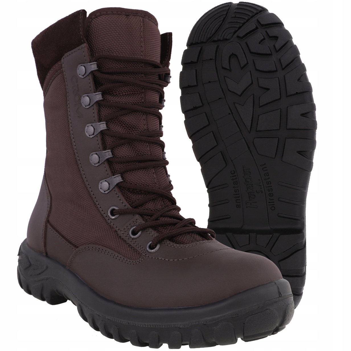 Vojenské taktické kasárenské boty Protektor Grom Kožené Hnědé 41