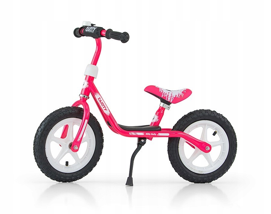 Milly Mally Rowerek Biegowy Dusty 12" Pink-white