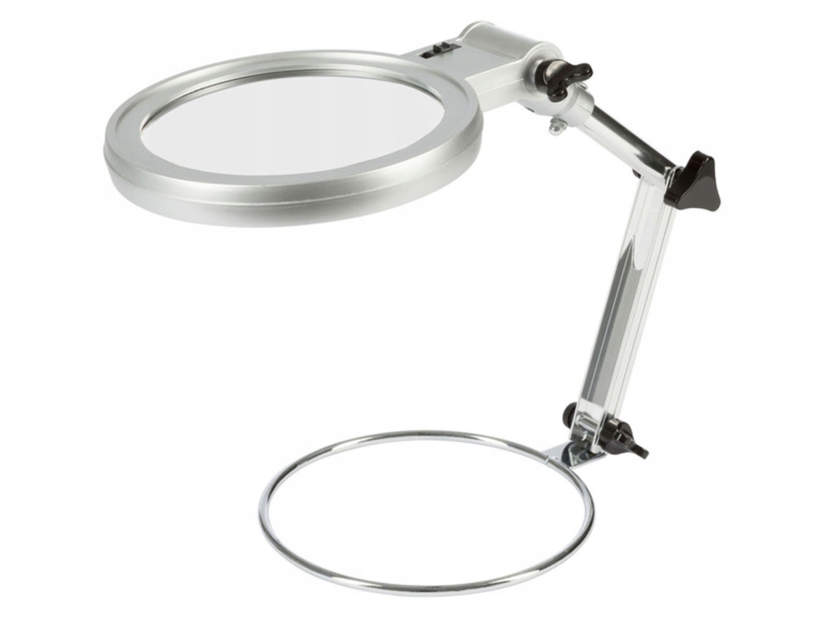 Lupa stolikowa podświetlana LED do szycia/robienia na drutach BRESSER 2x/4x