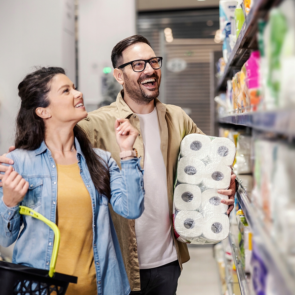 BIAŁY PAPIER TOALETOWY FLUFFY 3 WARSTWY 40 ROLEK ULTRA MIĘKKI 4800 LISTKÓW Materiał wykonania celulozowy