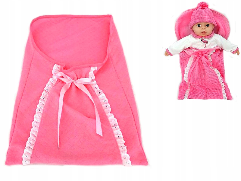 BABY rożek KOCYK dla lalki BORN śpiworek POŚCIEL