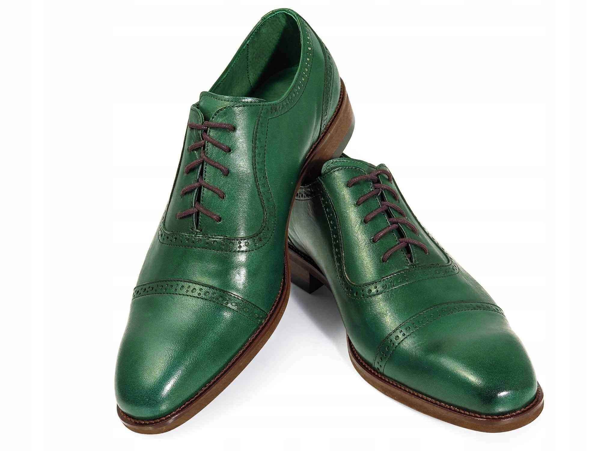 

Zielone brogsy - półbuty męskie Modini T142 r. 44