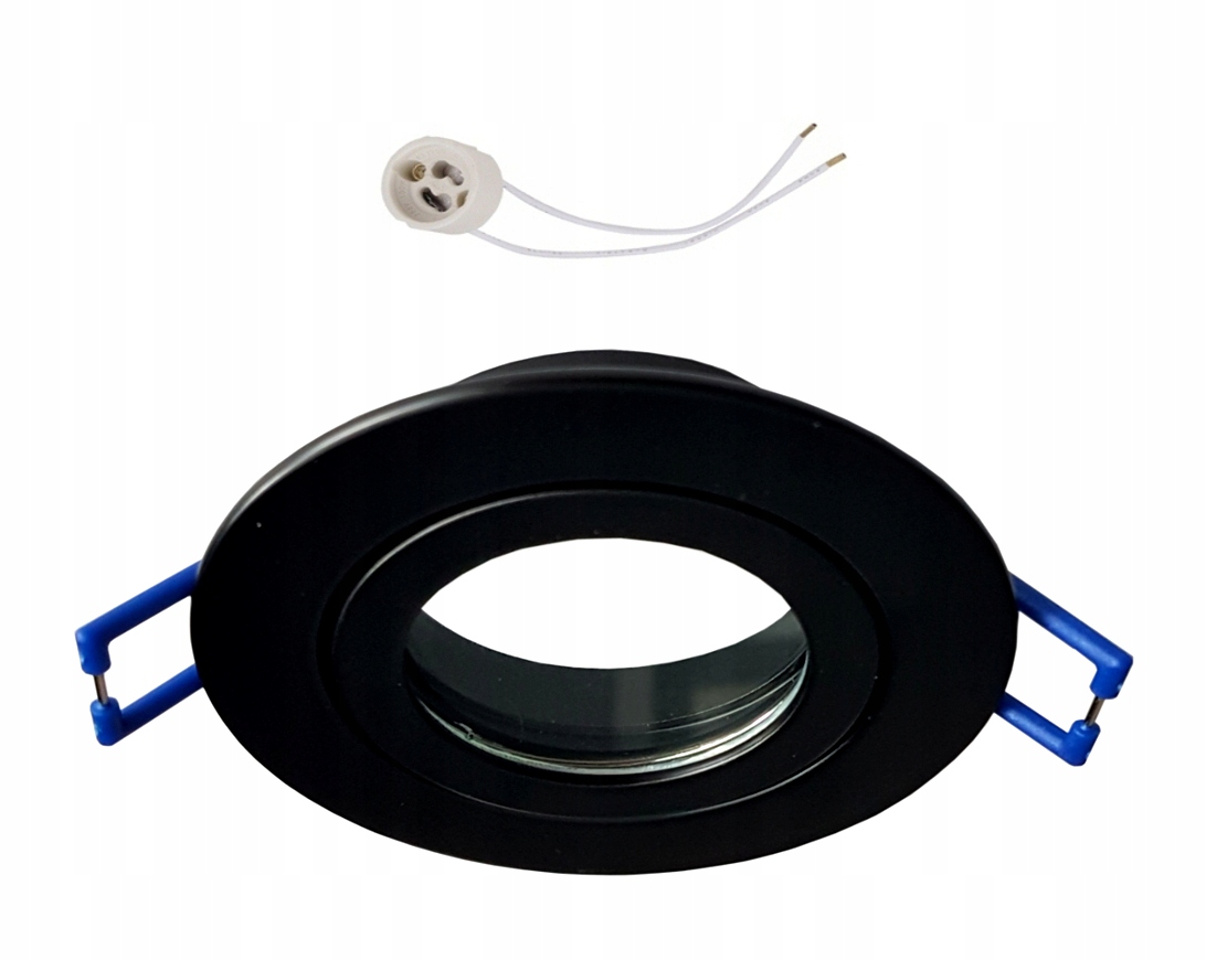 Oprawa hermetyczna IP54 halogen do LED GU10 czarna do łazienki podbitki